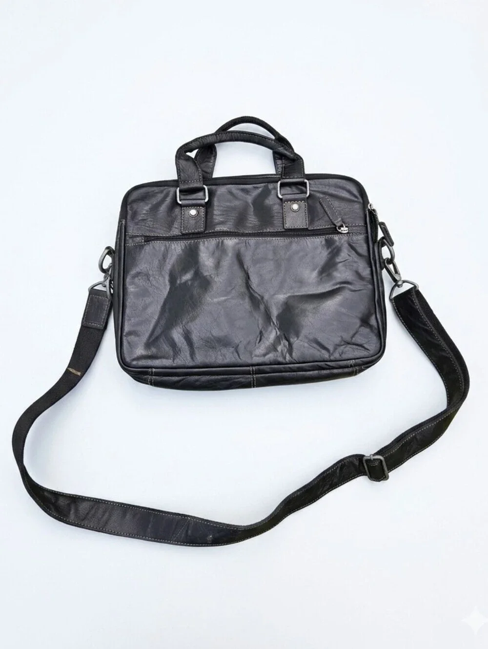Jack Georges Voyager Professional Leather Briefcase - Black